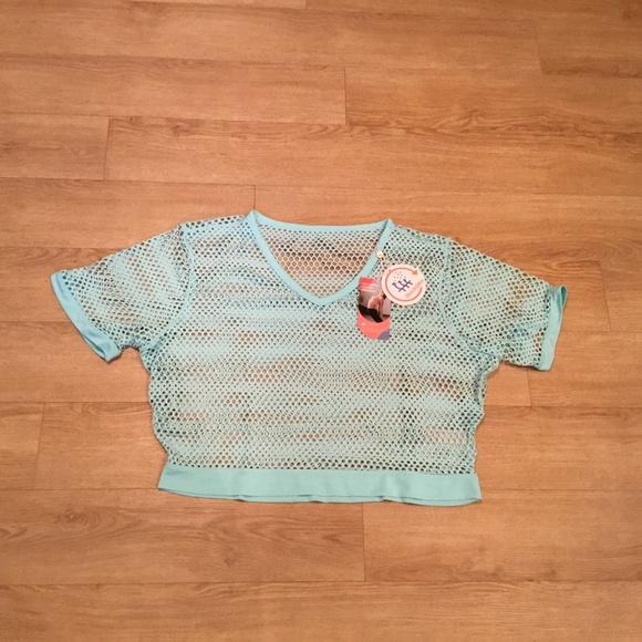 80’s Inspired Style Mesh Crop Top - Picture 3 of 6